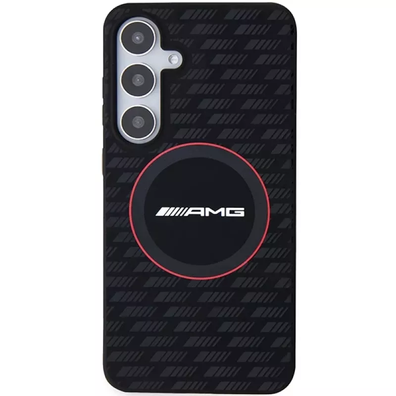 AMG AMHMS24S23SMRK custodia rigida in silicone Carbon Pattern MagSafe per Samsung Galaxy S24 (S921) nero
