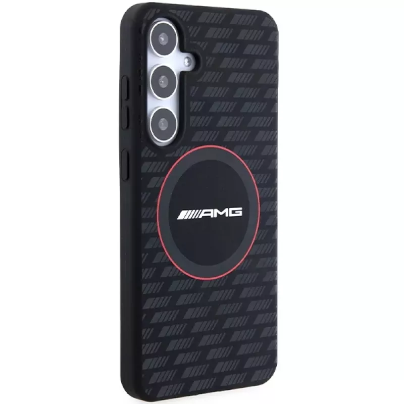 AMG AMHMS24S23SMRK custodia rigida in silicone Carbon Pattern MagSafe per Samsung Galaxy S24 (S921) nero