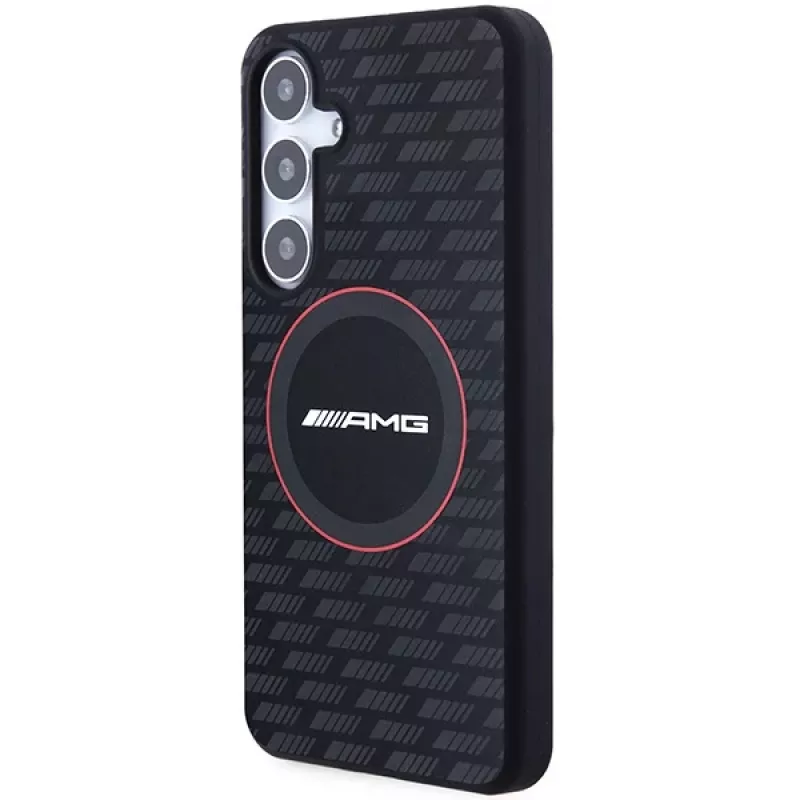 AMG AMHMS24M23SMRK custodia rigida in silicone Carbon Pattern MagSafe per Samsung Galaxy S24+ (SM-S926) - nero