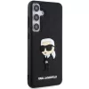 Karl Lagerfeld KLHCS24S3DRKINK S24 S921 custodia rigida nera 3D Rubber Ikonik per Samsung Galaxy S24