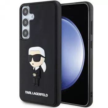 Karl Lagerfeld KLHCS24M3DRKINK custodia rigida 3D Rubber Ikonik per Samsung Galaxy S24+ nero