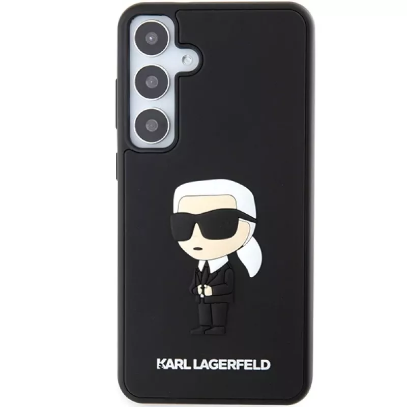 Karl Lagerfeld KLHCS24M3DRKINK custodia rigida 3D Rubber Ikonik per Samsung Galaxy S24+ nero