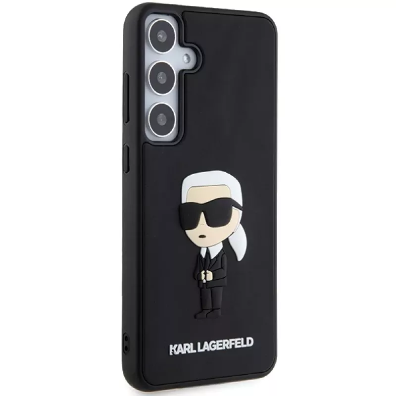 Karl Lagerfeld KLHCS24M3DRKINK custodia rigida 3D Rubber Ikonik per Samsung Galaxy S24+ nero