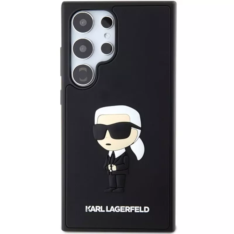 Karl Lagerfeld KLHCS24L3DRKINK custodia rigida 3D Rubber Ikonik per Samsung Galaxy S24 Ultra - nero