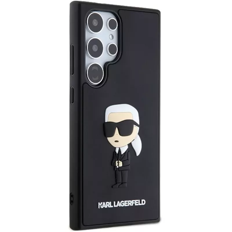 Karl Lagerfeld KLHCS24L3DRKINK custodia rigida 3D Rubber Ikonik per Samsung Galaxy S24 Ultra - nero