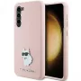 Karl Lagerfeld KLHCS23MSMHCNPP custodia in silicone per Samsung Galaxy S23+ con Choupette Metal Pin - rosa