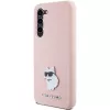 Karl Lagerfeld KLHCS23MSMHCNPP custodia in silicone per Samsung Galaxy S23+ con Choupette Metal Pin - rosa