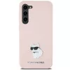 Karl Lagerfeld KLHCS23MSMHCNPP custodia in silicone per Samsung Galaxy S23+ con Choupette Metal Pin - rosa