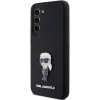 Karl Lagerfeld Ikonik Metal Pin custodia in silicone per Samsung Galaxy S23 - nero