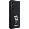 Karl Lagerfeld Ikonik Metal Pin custodia in silicone per Samsung Galaxy S23 - nero