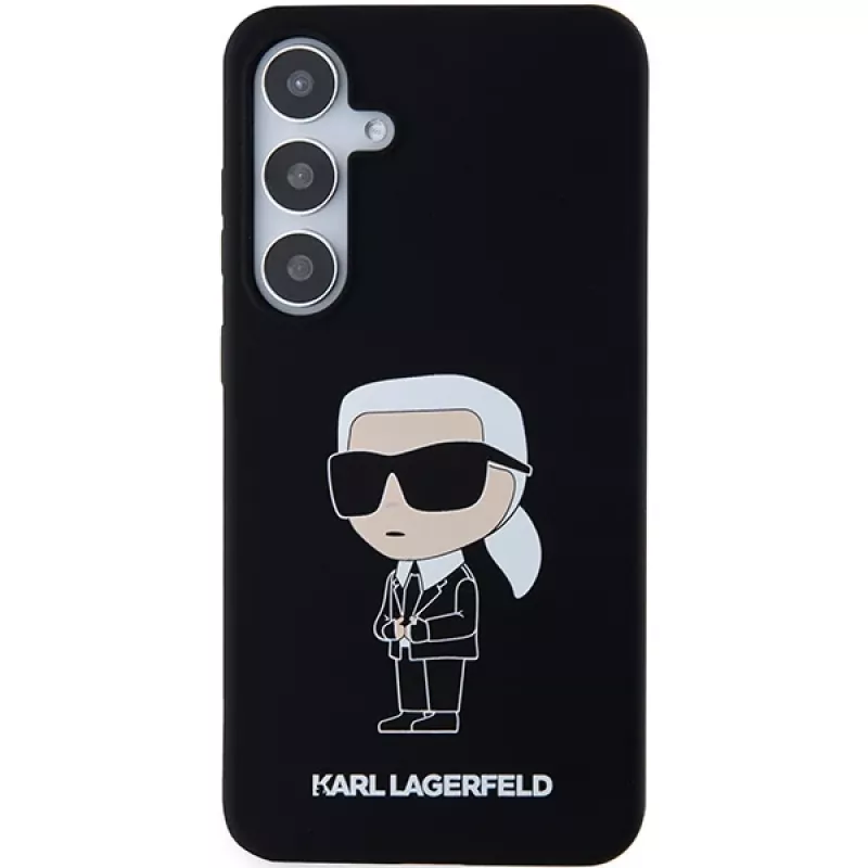 Karl Lagerfeld Ikonik custodia in silicone per Samsung Galaxy S24 - nero