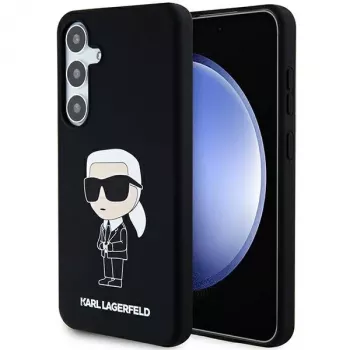Karl Lagerfeld KLHCS24MSNIKBCK custodia in silicone Ikonik per Samsung Galaxy S24+ (SM-S926) - nero