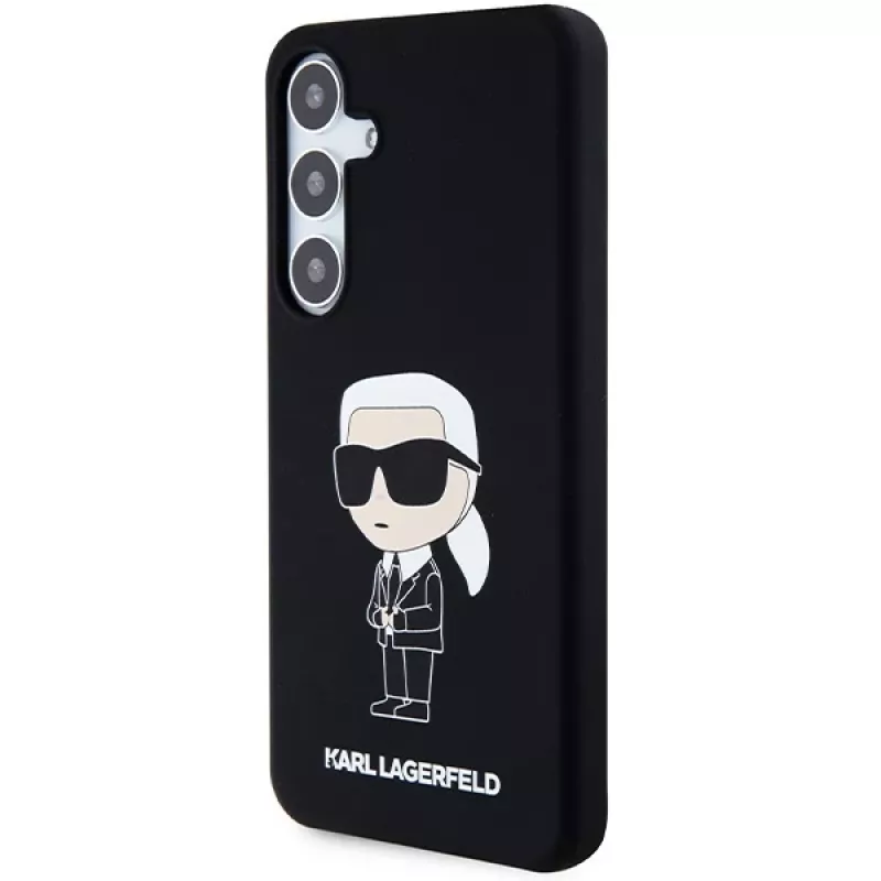 Karl Lagerfeld KLHCS24MSNIKBCK custodia in silicone Ikonik per Samsung Galaxy S24+ (SM-S926) - nero