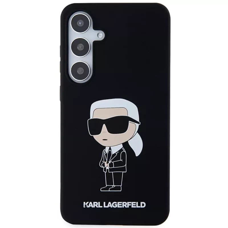 Karl Lagerfeld KLHCS24MSNIKBCK custodia in silicone Ikonik per Samsung Galaxy S24+ (SM-S926) - nero