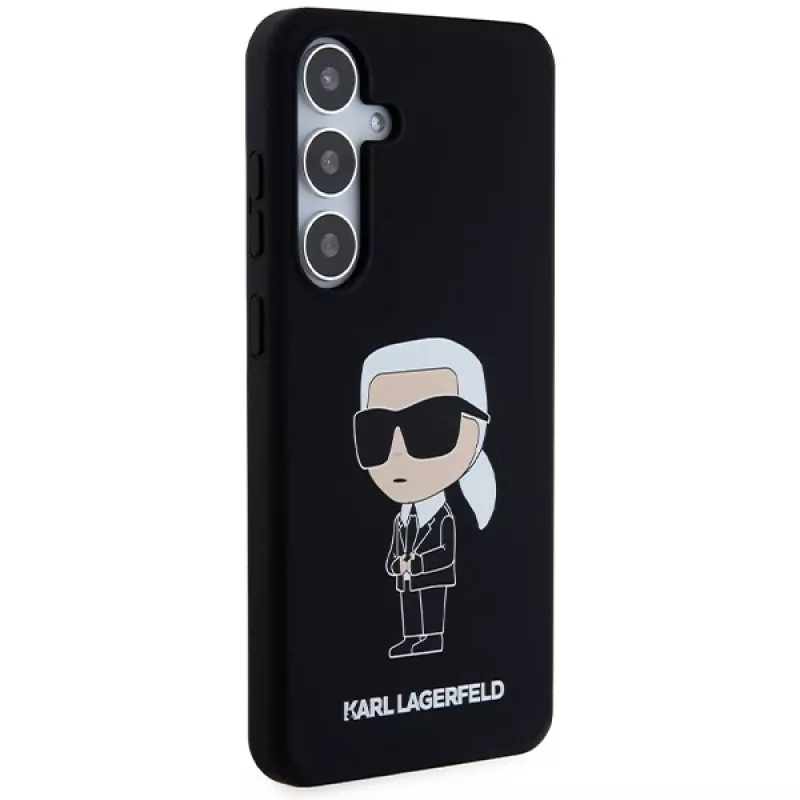 Karl Lagerfeld KLHCS24MSNIKBCK custodia in silicone Ikonik per Samsung Galaxy S24+ (SM-S926) - nero