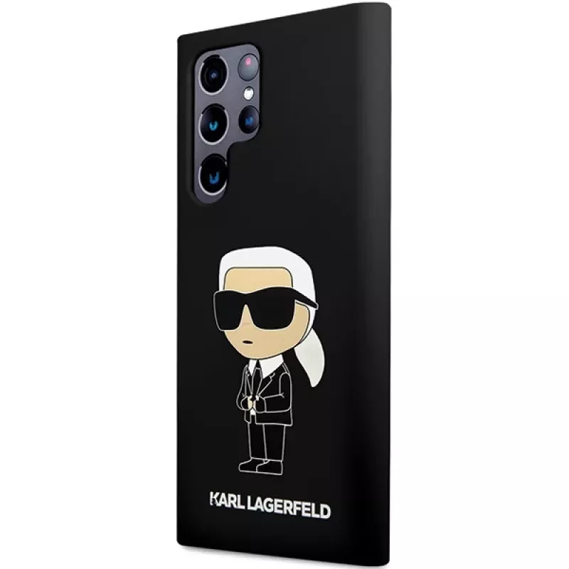 Karl Lagerfeld Ikonik custodia in silicone per Samsung Galaxy S24 Ultra - nero