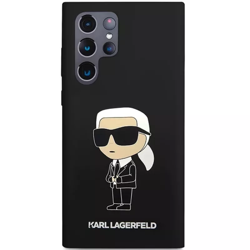 Karl Lagerfeld Ikonik custodia in silicone per Samsung Galaxy S24 Ultra - nero