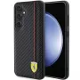 Ferrari FEHCS24SN3DUR S24 S921 custodia rigida nera Carbon Printed Line per Samsung Galaxy S24