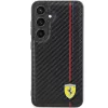 Ferrari FEHCS24SN3DUR S24 S921 custodia rigida nera Carbon Printed Line per Samsung Galaxy S24