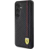 Ferrari FEHCS24MN3DUR S24+ S926 custodia rigida nera Carbon Printed Line