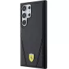 Ferrari FEHMS24LP3BAK custodia rigida per Samsung Galaxy S24 Ultra, nero, Hot Stamp V-Lines, MagSafe