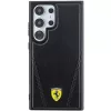 Ferrari FEHMS24LP3BAK custodia rigida per Samsung Galaxy S24 Ultra, nero, Hot Stamp V-Lines, MagSafe