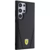 Ferrari FEHMS24LP3BAK custodia rigida per Samsung Galaxy S24 Ultra, nero, Hot Stamp V-Lines, MagSafe