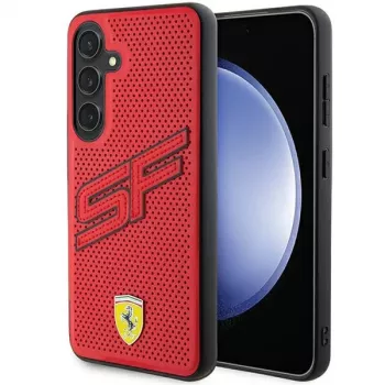 Ferrari FEHCS24SPINR S24 S921 custodia rigida rossa Big SF Perforated per Samsung Galaxy S24