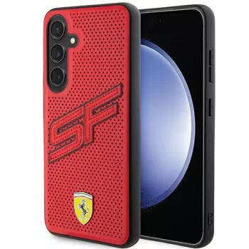 Ferrari FEHCS24MPINR S24+ S926 custodia rigida rossa Big SF Perforated per Samsung Galaxy S24+