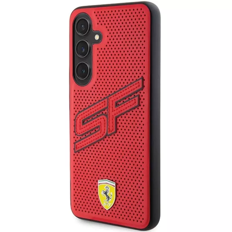 Ferrari FEHCS24MPINR S24+ S926 custodia rigida rossa Big SF Perforated per Samsung Galaxy S24+