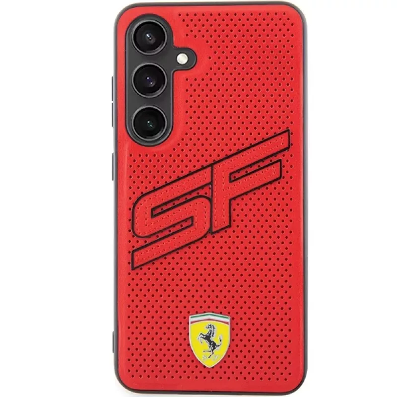 Ferrari FEHCS24MPINR S24+ S926 custodia rigida rossa Big SF Perforated per Samsung Galaxy S24+