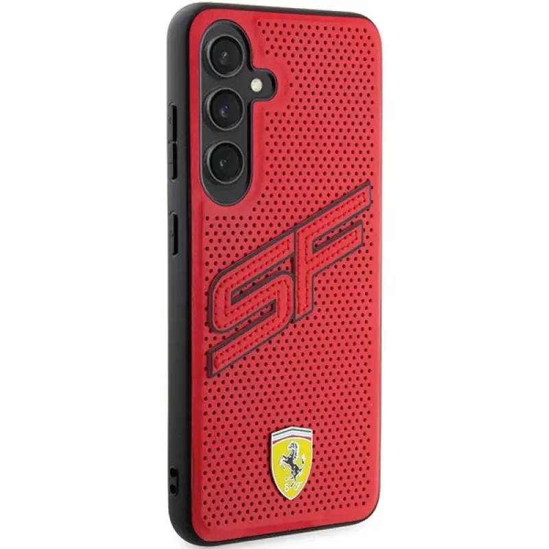 Ferrari FEHCS24MPINR S24+ S926 custodia rigida rossa Big SF Perforated per Samsung Galaxy S24+