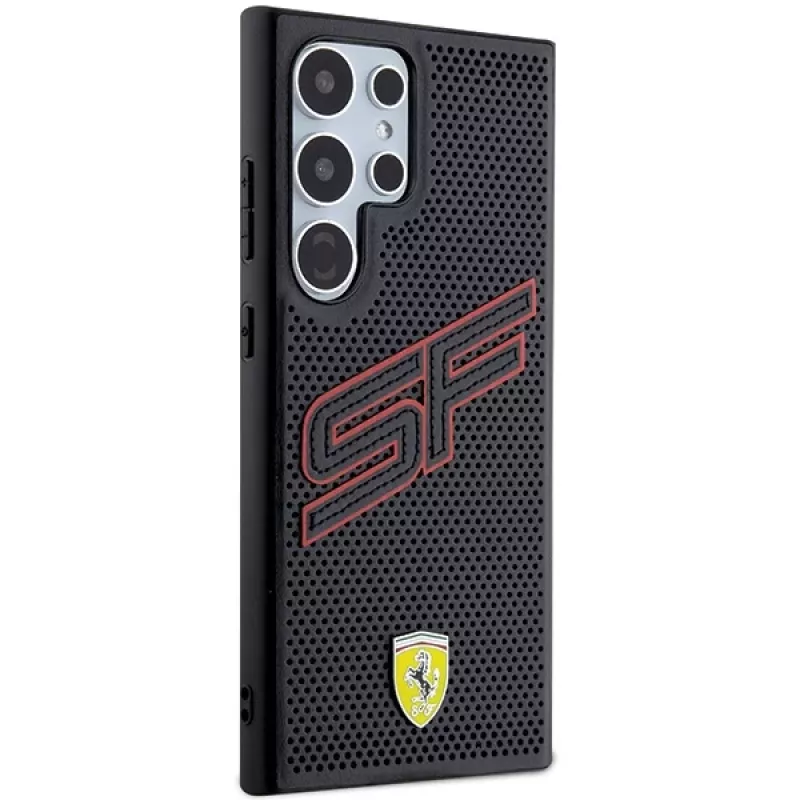 Ferrari FEHCS24LPINK S24 Ultra S928 custodia rigida nera Big SF Perforated