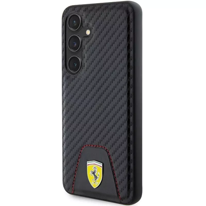 Ferrari FEHCS24SN3PUK S24 S921 custodia rigida nera Carbon Stitched Bottom