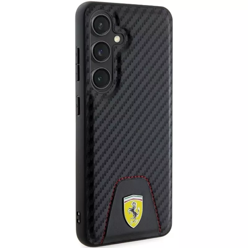 Ferrari FEHCS24SN3PUK S24 S921 custodia rigida nera Carbon Stitched Bottom
