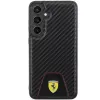 Ferrari FEHCS24MN3PUK custodia rigida per Samsung Galaxy S24+ (SM-S926) - Carbon Stitched Bottom - nero
