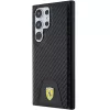 Ferrari FEHCS24LN3PUK custodia rigida per Samsung Galaxy S24 Ultra, Carbon Stitched Bottom, nero
