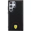 Ferrari FEHCS24LN3PUK custodia rigida per Samsung Galaxy S24 Ultra, Carbon Stitched Bottom, nero