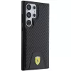Ferrari FEHCS24LN3PUK custodia rigida per Samsung Galaxy S24 Ultra, Carbon Stitched Bottom, nero