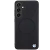 BMW Signature Leather custodia rigida per Samsung Galaxy S24+ - Half Textured & Circle MagSafe - nero