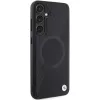 BMW Signature Leather custodia rigida per Samsung Galaxy S24+ - Half Textured & Circle MagSafe - nero
