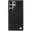 BMW BMHCS24L23RCGPK S24 Ultra S928 custodia rigida nera Signature Leather Crossing Lines Pattern