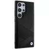 BMW BMHCS24L23RCGPK S24 Ultra S928 custodia rigida nera Signature Leather Crossing Lines Pattern