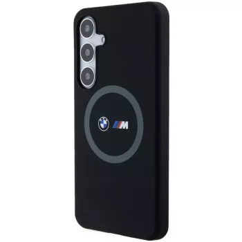 BMW M Collection custodia rigida in silicone con anello MagSafe per Samsung Galaxy S24+ (SM-S926) - nero