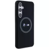 BMW M Collection custodia rigida in silicone con anello MagSafe per Samsung Galaxy S24+ (SM-S926) - nero