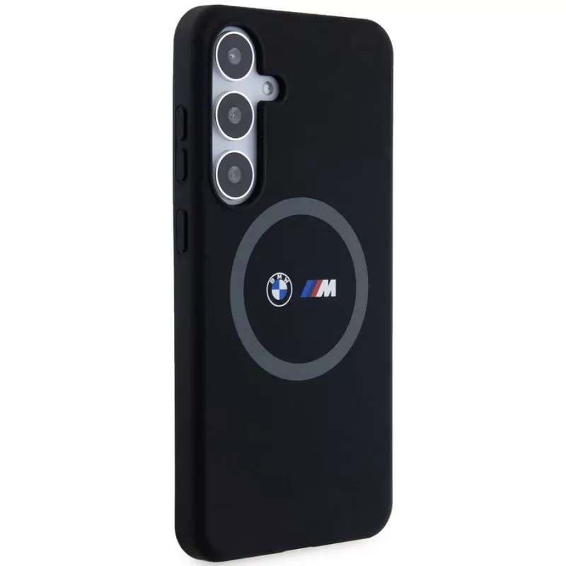 BMW M Collection custodia rigida in silicone con anello MagSafe per Samsung Galaxy S24+ (SM-S926) - nero