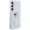 Karl Lagerfeld KLHMS24SHFCCNOT custodia rigida per Samsung Galaxy S24, trasparente, MagSafe, design Choupette