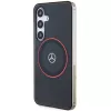 Mercedes-Benz S24 custodia rigida doppio strato con MagSafe rosso per Samsung Galaxy S24 - nero