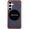 AMG AMHMS24S23HBCK custodia rigida per Samsung Galaxy S24, nero/trasparente, MagSafe, bicolor