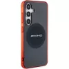 AMG AMHMS24S23HBCK custodia rigida per Samsung Galaxy S24, nero/trasparente, MagSafe, bicolor